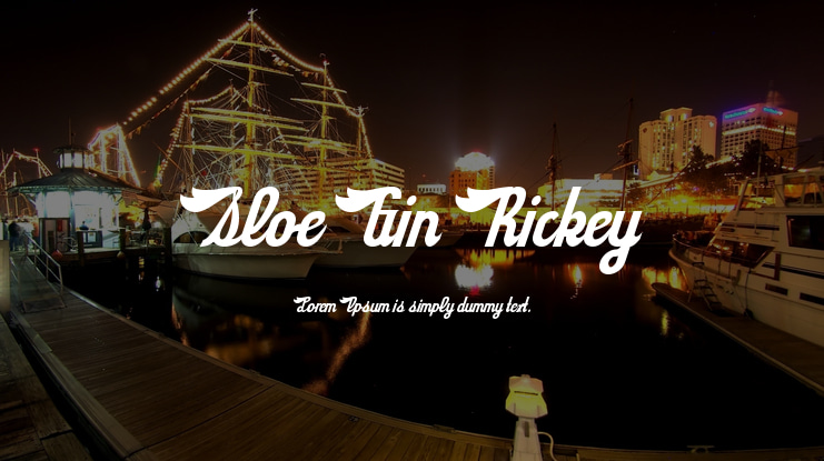 Sloe Gin Rickey Font