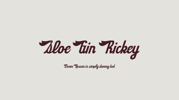Sloe Gin Rickey Font