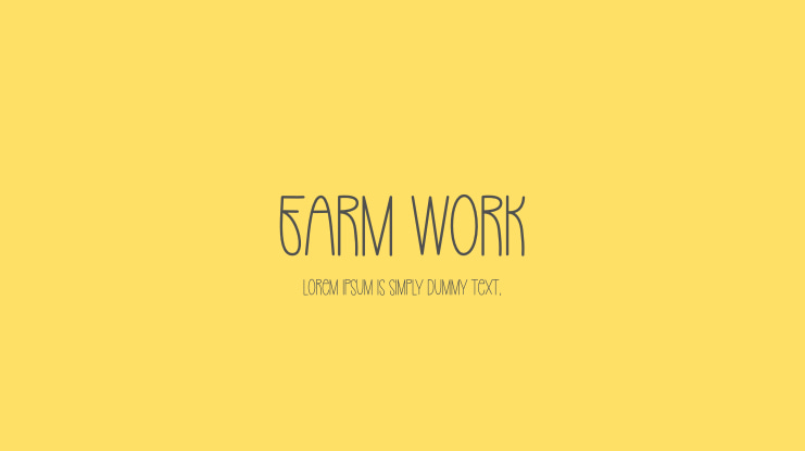 Farm Work Font