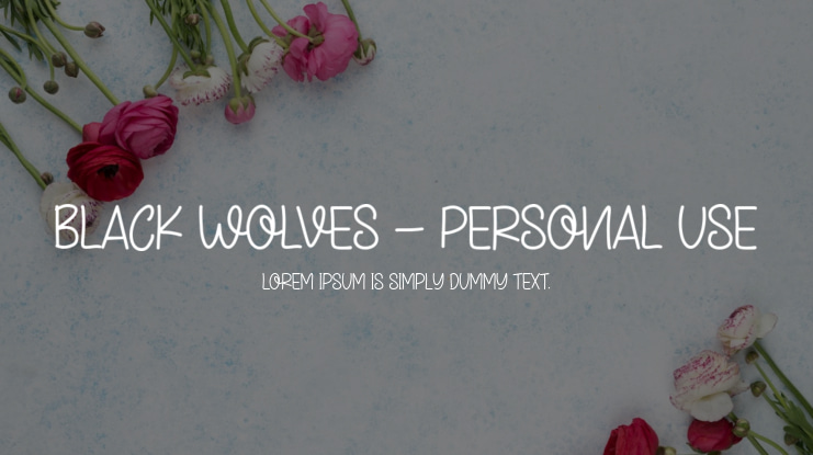 Black Wolves - Personal Use Font