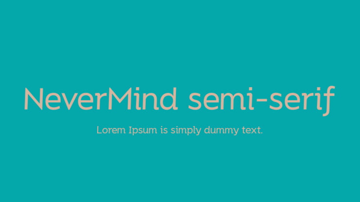 NeverMind semi-serif Font Family