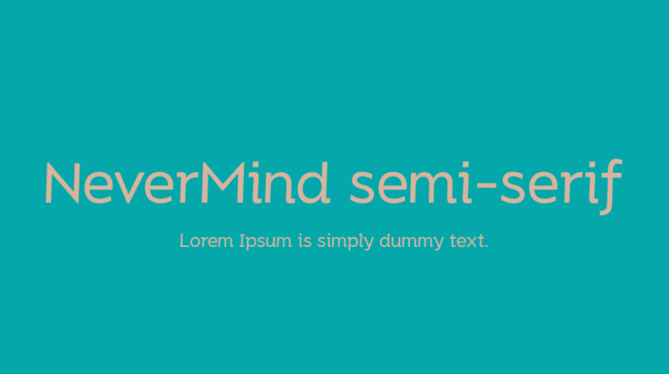 NeverMind semi-serif Font Family