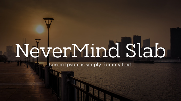 NeverMind Slab Font Family