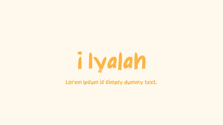 i Iyalah Font