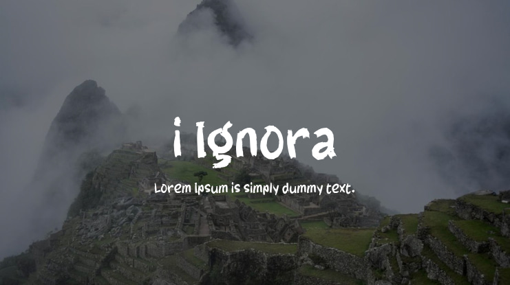 i Ignora Font