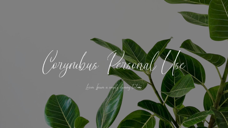 Corymbus Personal Use Font