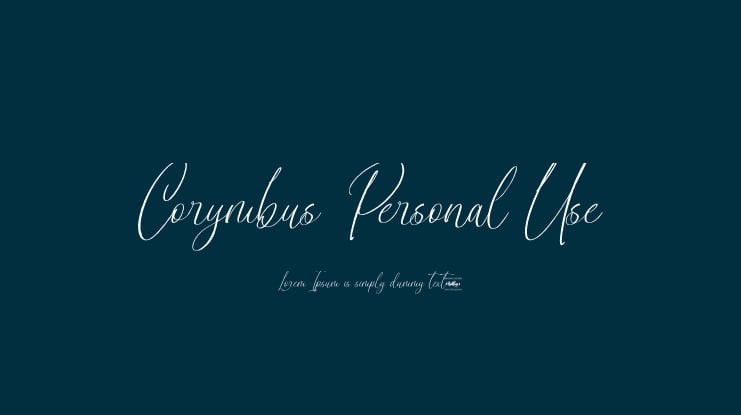 Corymbus Personal Use Font