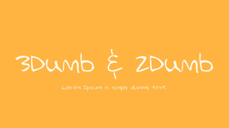 3Dumb & 2Dumb Font Family