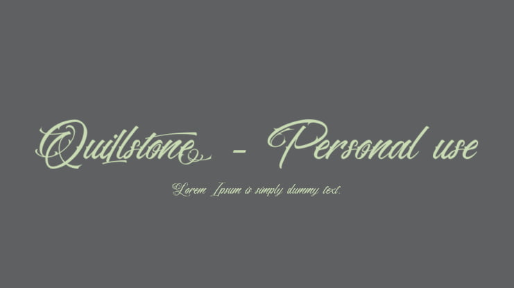 Quillstone - Personal use Font