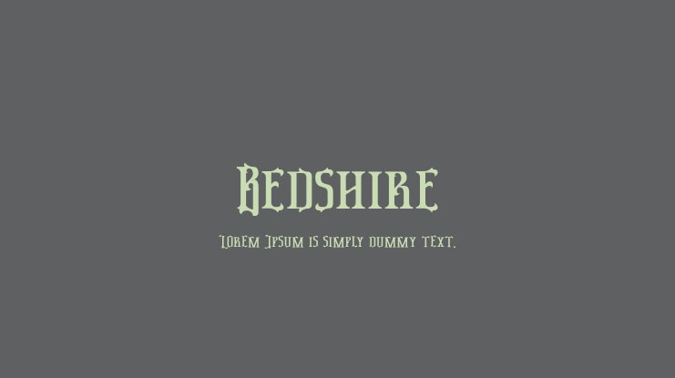 Bedshire Font