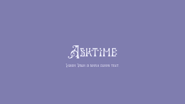 Asktime Font