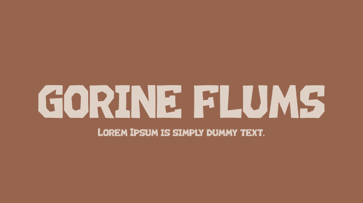 GORINE FLUMS Font