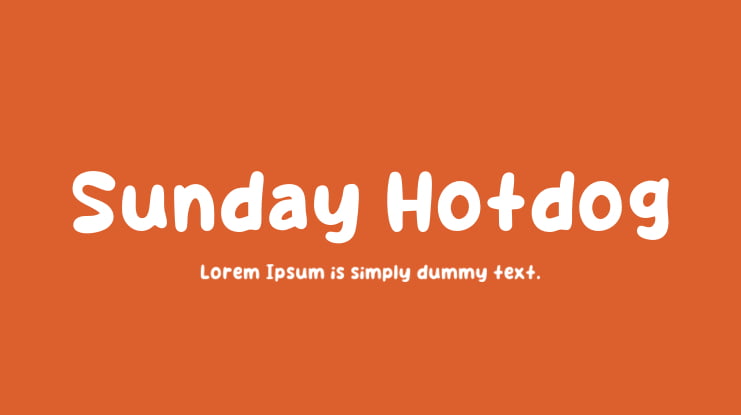 Sunday Hotdog Font