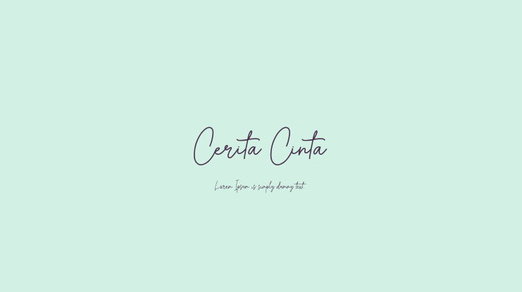 Cerita Cinta Font