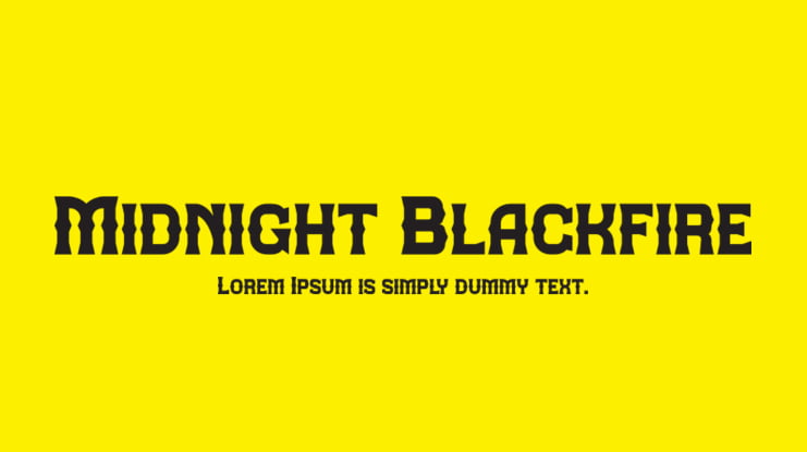 Midnight Blackfire Font