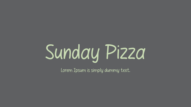 Sunday Pizza Font