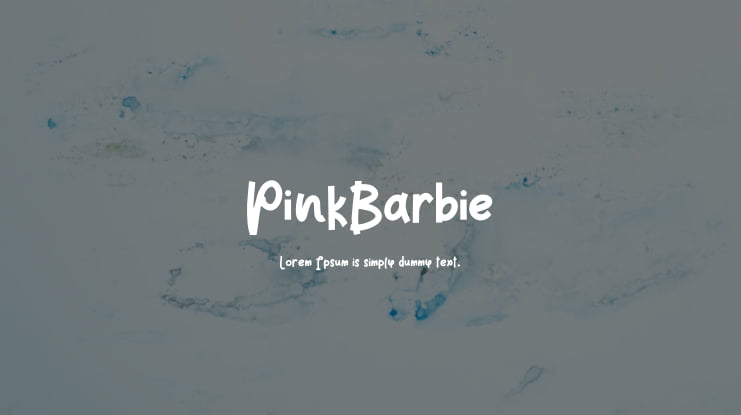 PinkBarbie Font