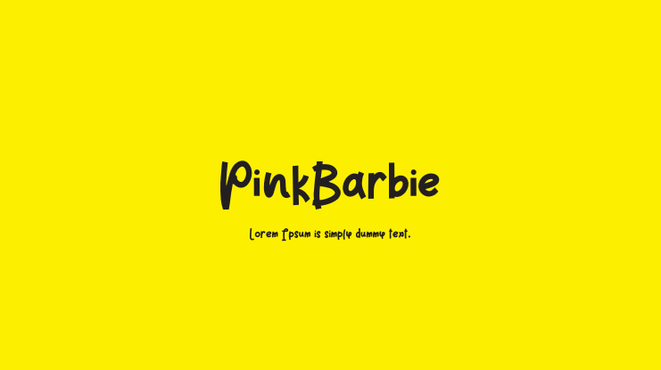 PinkBarbie Font