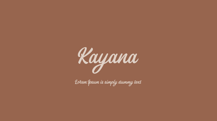 Kayana Font