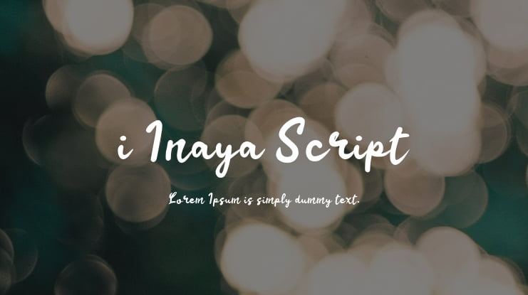 i Inaya Script Font