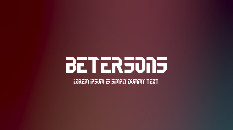 BETERSONS Font