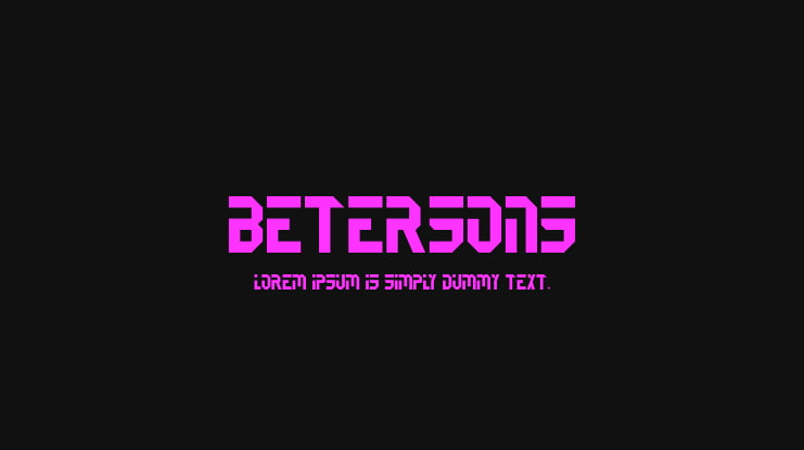 BETERSONS Font