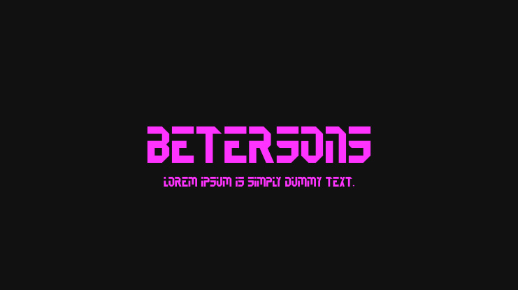 BETERSONS Font