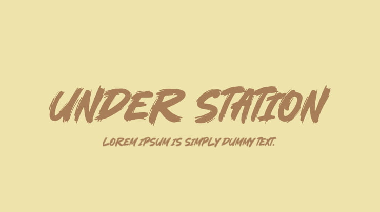 Under Station Font