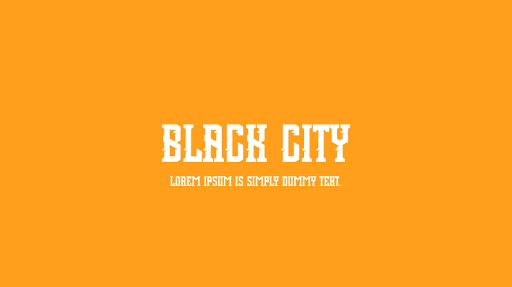 BLACK CITY Font
