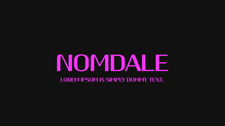Nomdale Font Family