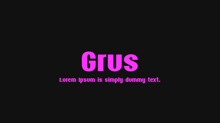 Grus Font Family