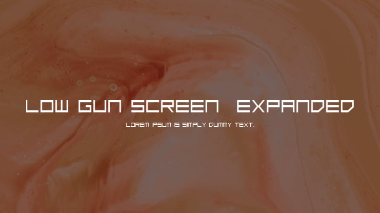Low Gun Screen  Expanded Font Family