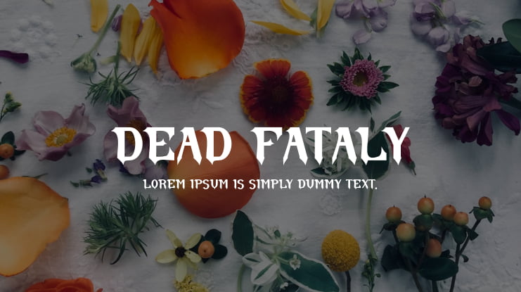 DEAD FATALY Font