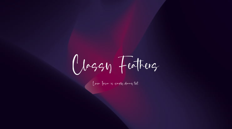 Classy Feathers Font