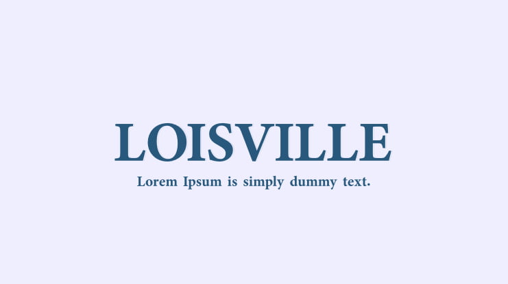 LOISVILLE Font