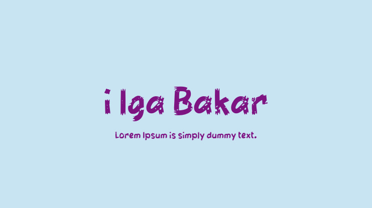 i Iga Bakar Font