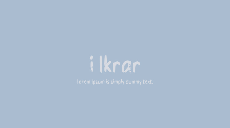 i Ikrar Font
