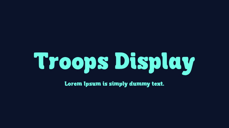 Troops Display Font