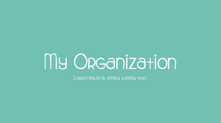 My Organization Font