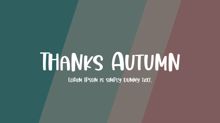 Thanks Autumn Font