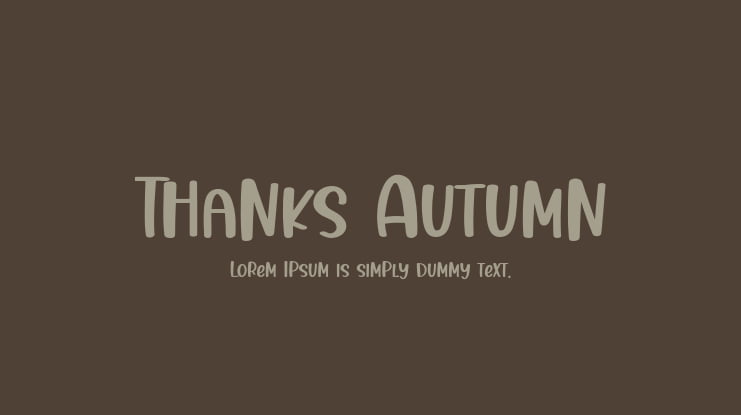 Thanks Autumn Font
