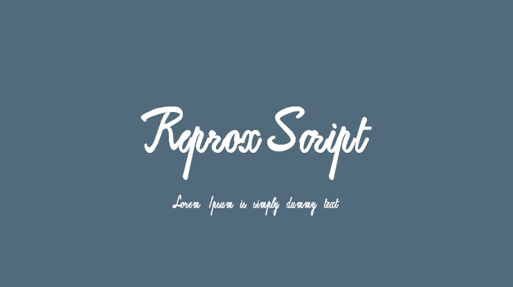 ReproxScript Font
