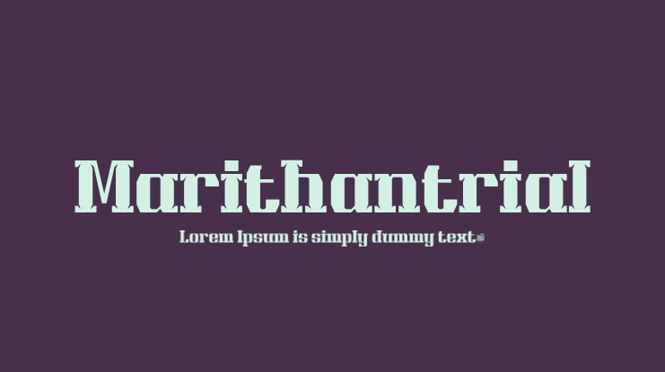 Marithantrial Font