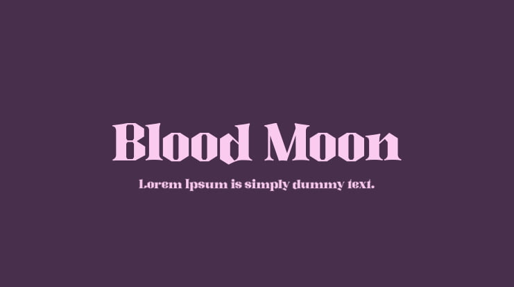 Blood Moon Font