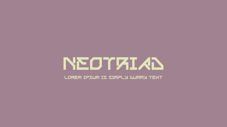 Neotriad Font
