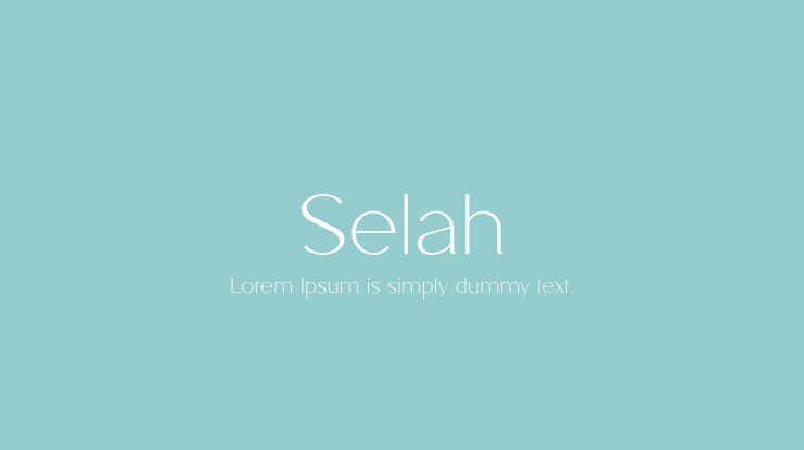 Selah Font