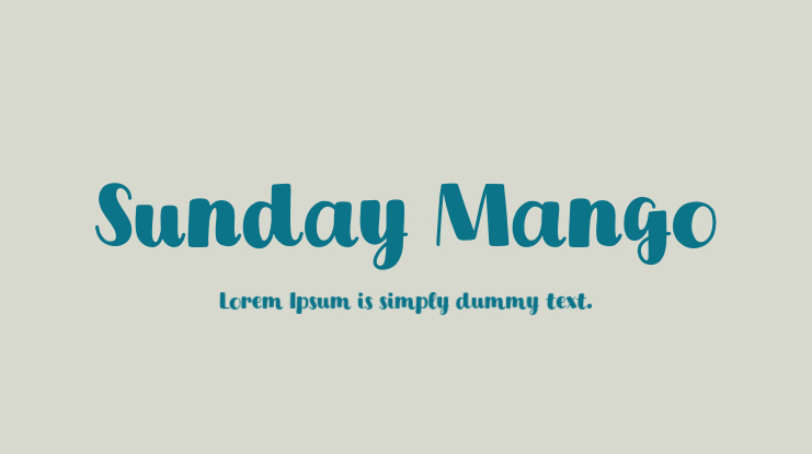 Sunday Mango Font