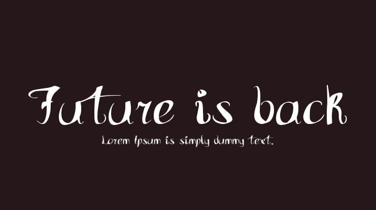 Future is back Font