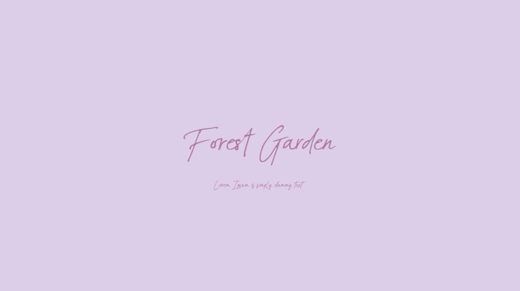 Forest Garden Font