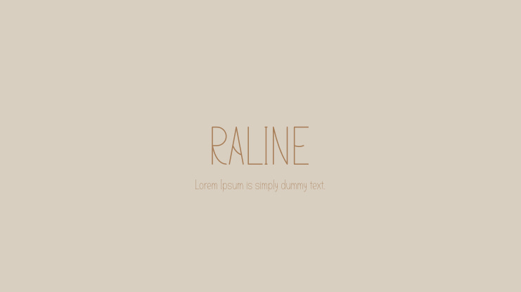 RALINE Font Family